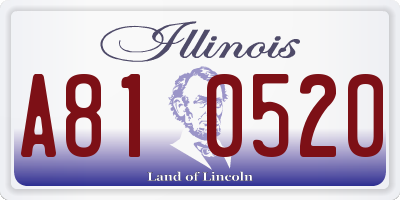 IL license plate A810520