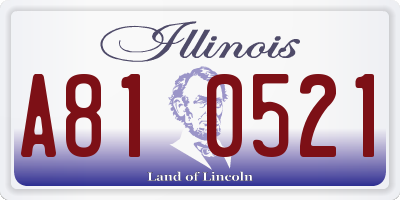 IL license plate A810521