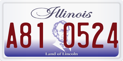 IL license plate A810524