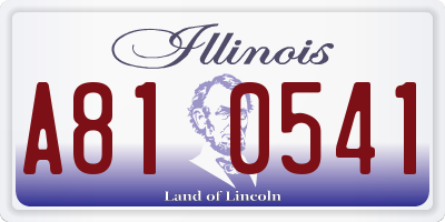 IL license plate A810541