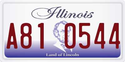 IL license plate A810544