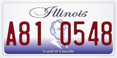 IL license plate A810548