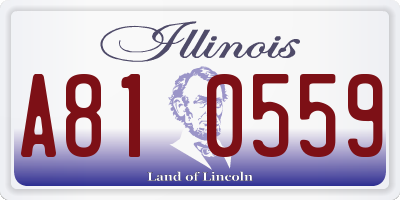 IL license plate A810559