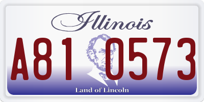 IL license plate A810573