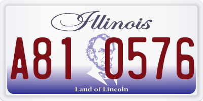 IL license plate A810576