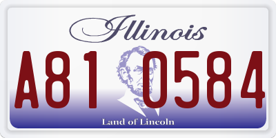 IL license plate A810584