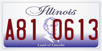 IL license plate A810613