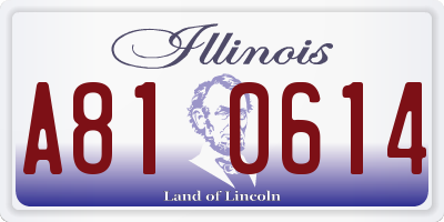 IL license plate A810614