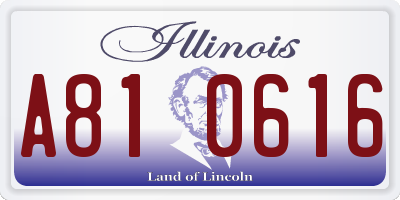 IL license plate A810616