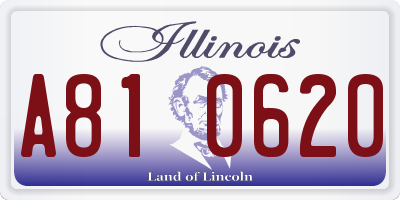 IL license plate A810620
