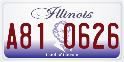 IL license plate A810626