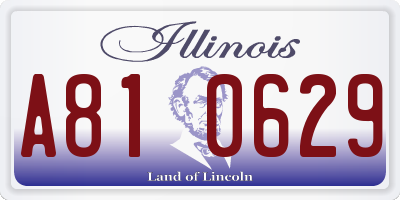 IL license plate A810629