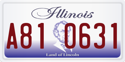 IL license plate A810631