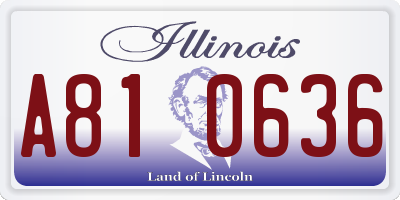IL license plate A810636