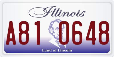 IL license plate A810648