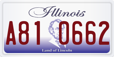 IL license plate A810662