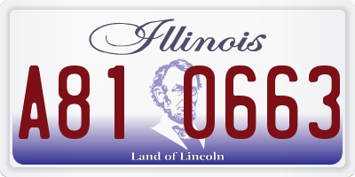 IL license plate A810663