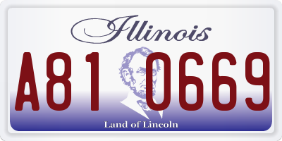 IL license plate A810669