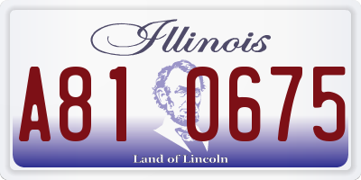 IL license plate A810675