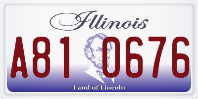 IL license plate A810676
