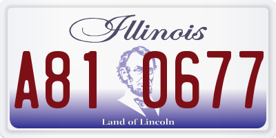 IL license plate A810677