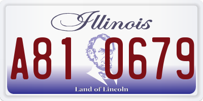 IL license plate A810679