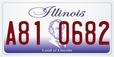 IL license plate A810682