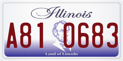 IL license plate A810683
