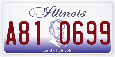 IL license plate A810699