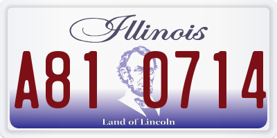 IL license plate A810714