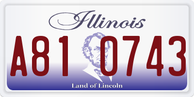 IL license plate A810743