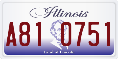 IL license plate A810751