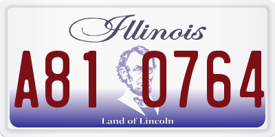 IL license plate A810764