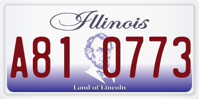 IL license plate A810773