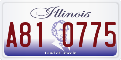 IL license plate A810775
