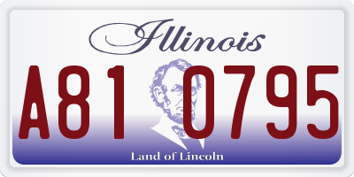 IL license plate A810795