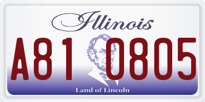 IL license plate A810805
