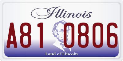 IL license plate A810806
