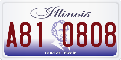 IL license plate A810808