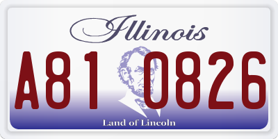 IL license plate A810826