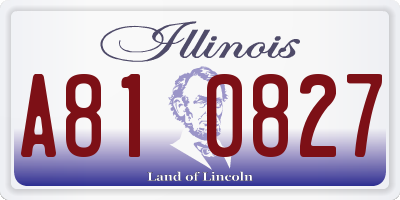 IL license plate A810827