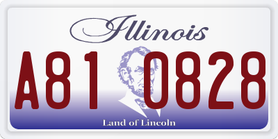 IL license plate A810828