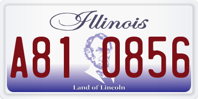 IL license plate A810856