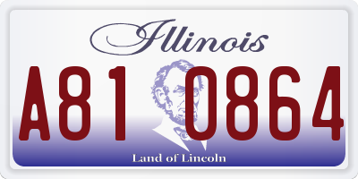 IL license plate A810864