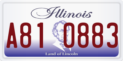IL license plate A810883