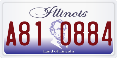 IL license plate A810884