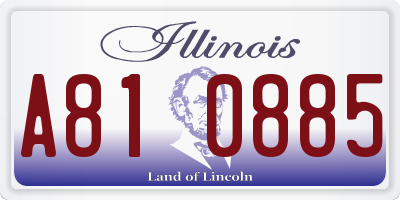 IL license plate A810885