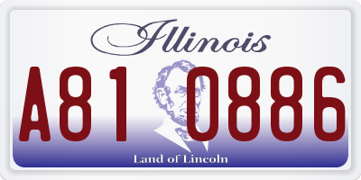 IL license plate A810886
