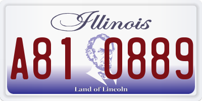 IL license plate A810889
