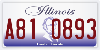 IL license plate A810893